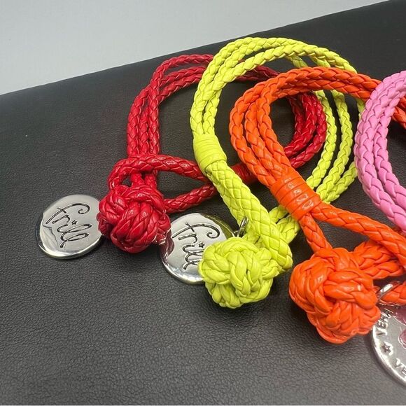 Vera Bradley Braided Cord Knot Frill Bracelets Lot of 5 - Picture 4 of 4